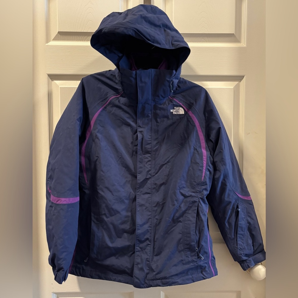 The North Face Blue and Purple Ski Jacket